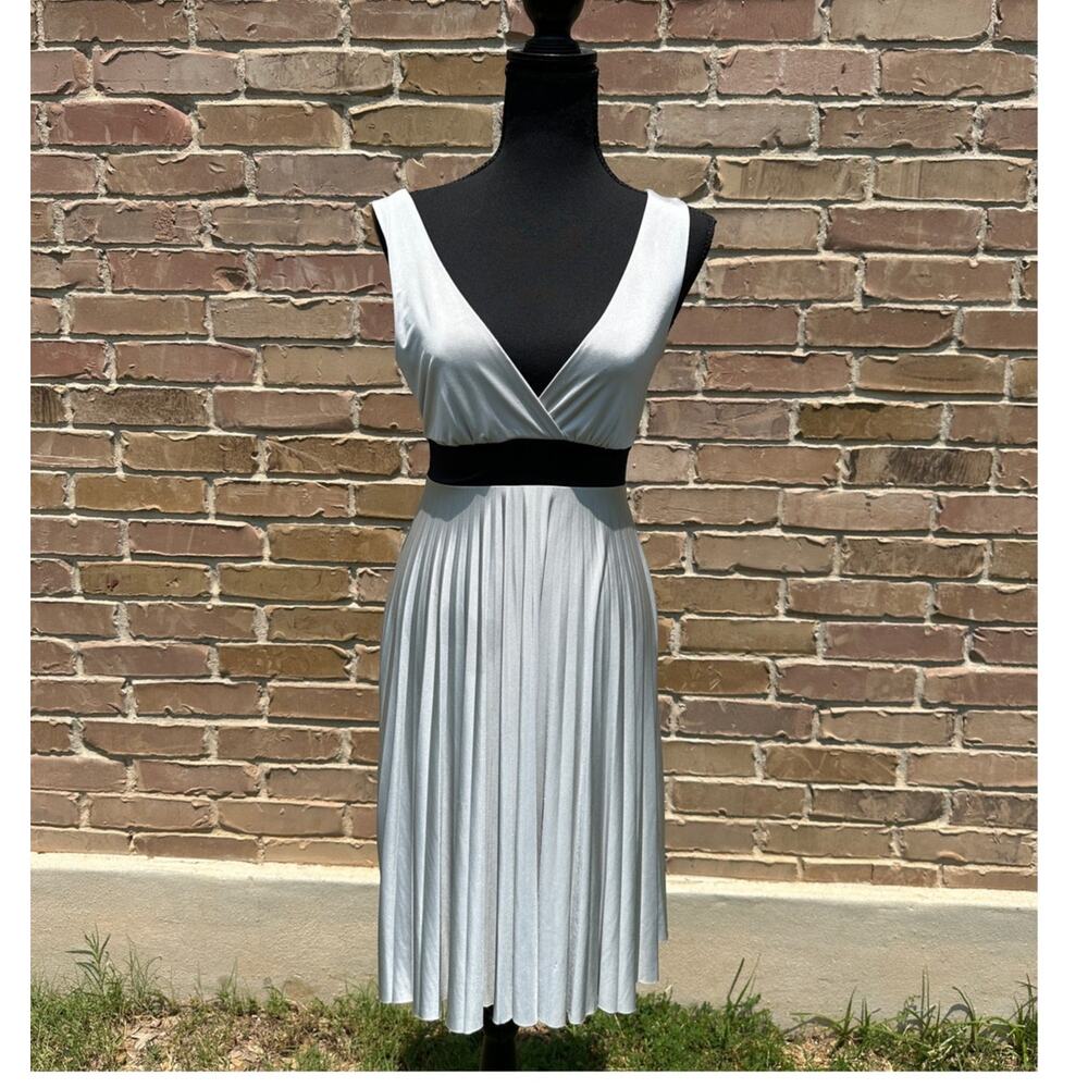 Y2K Fairy Babydoll Silver Dress, XXI brand size‎ S, Whimsygoth, black sash